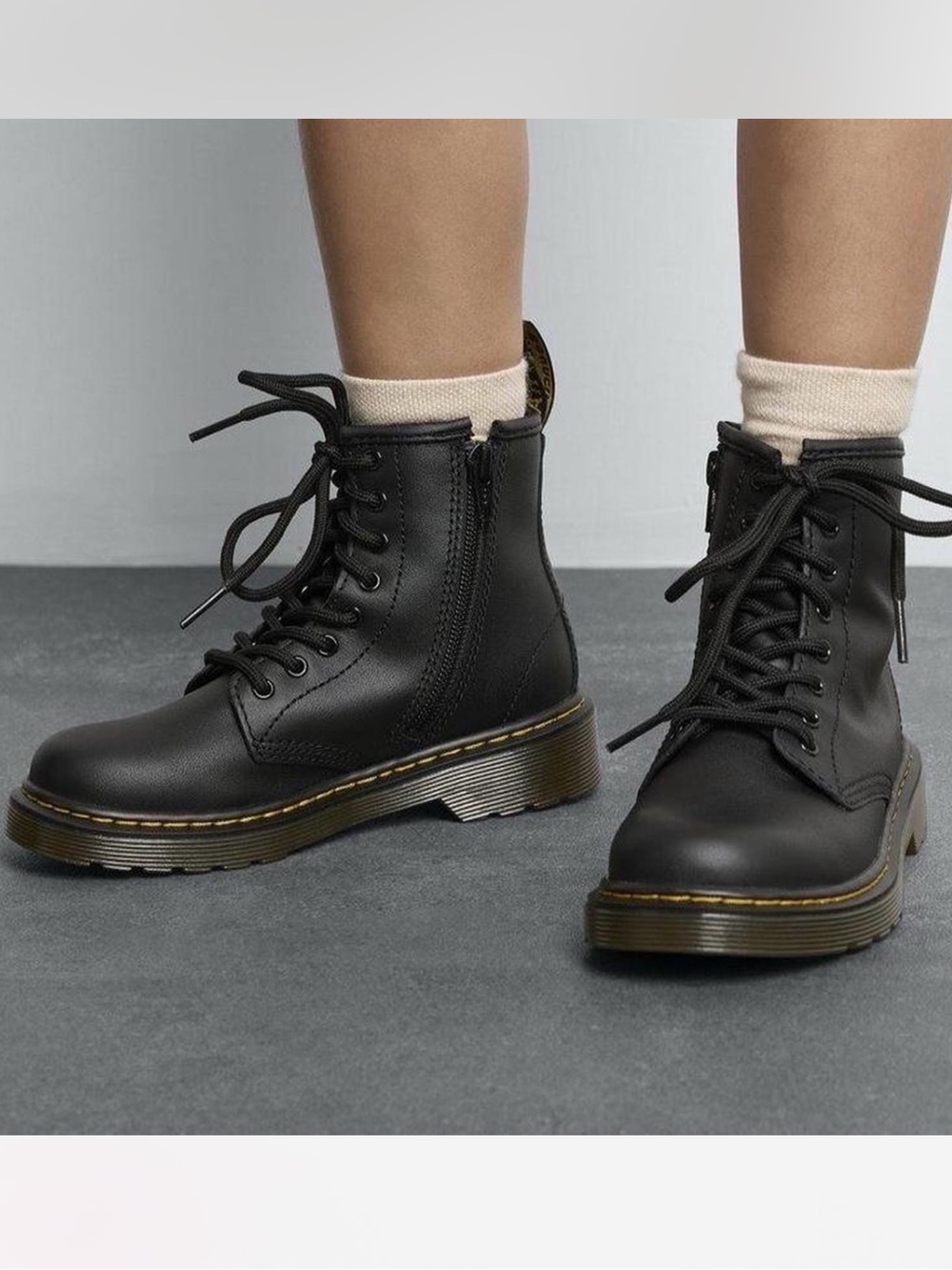 Dr. Martens 1460 Air Wair Lace and Zip Boots Softy-T Black Leather